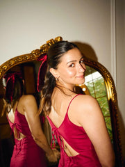 Aliaa Bhatt - Velvet Long Tail Hair Bow - Large