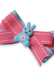 Bunny Charm Pink and Blue Hair Bow