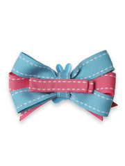 Bunny Charm Pink and Blue Hair Bow