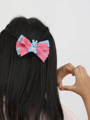 Bunny Charm Pink and Blue Hair Bow