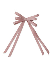 Grossgrain Ribbon Long Tail 3 Layered Hair Bow In Rose Pink