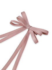 Grossgrain Ribbon Long Tail 3 Layered Hair Bow In Rose Pink