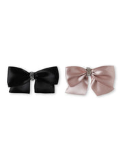 Combo of 2 Satin Silk French Barrette Party Wear Hair Bows