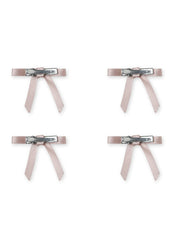 Combo of 4 Satin Silk Mini Hairpin Bow