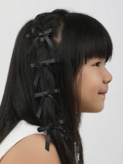 Combo of 4 Satin Silk Mini Hairpin Bow