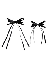 Combo of Mother Daughter Matching Satin Silk Long Tail Hair Bows