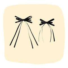 Combo of Mother Daughter Matching Satin Silk Long Tail Hair Bows