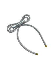 Long Tail Double Layered Rhinestone Cord Hair Bow For Girls