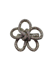 Flower Shaped Rhinestone Bow Knot Hair Clip For Girls