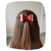 Christmas Glitter Hair Bows for Girls - Festive Accessories