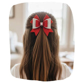 Magical Christmas Glitter Hair Bow for Girls