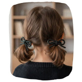 Black Rhinestone Bow Hair Clip Pack of 2 for Girls and Women | Crystal Barrette Party Wear Hair Accessory