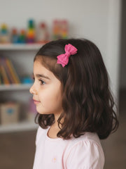Glitter Bow Hair Clips for Girls – Pack of 2 Sparkly Mini Bow Hair Accessories for Kids & Toddlers