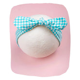 Green Checks Rabbit Ear Knot Baby Headband