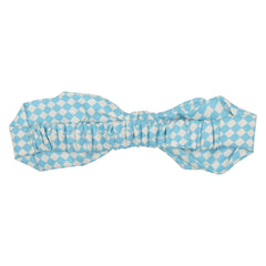 Green Checks Rabbit Ear Knot Baby Headband