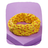 Yellow Twisted Design Baby Headband – Soft & Stretchable