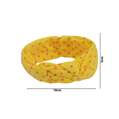 Yellow Twisted Design Baby Headband – Soft & Stretchable