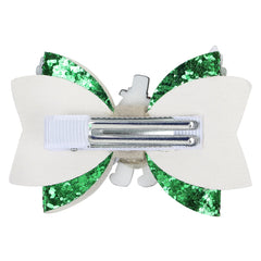 Christmas Shinny Snowman Hair Clip Bow for Girls