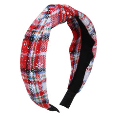 Christmas Red & White Plaid Hairband
