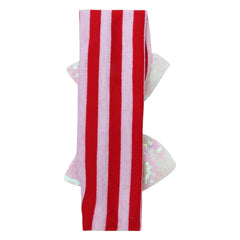 Christmas Fabric Baby Headband with White Bow