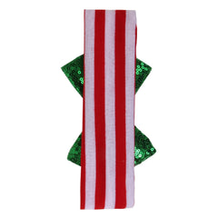 Christmas Fabric Baby Headband with Green Bow