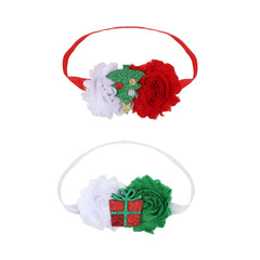 Christmas Pack of 2 Baby Headbands – Tree & Gift Print