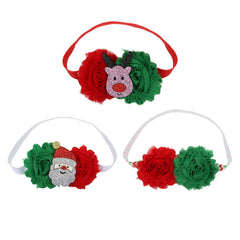 Christmas Pack of 3 Baby Headbands – Santa & Reindeer Print