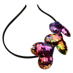 Multi-Color Triple Heart Sequin Hairband