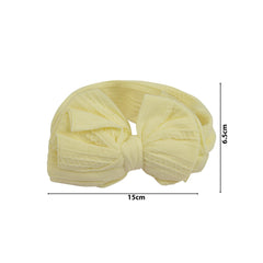Pastel Yellow Big Bow Cotton Baby Headband