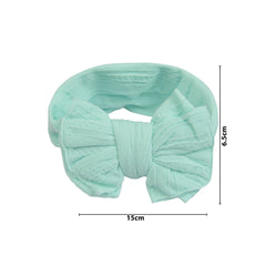 Pastel Green Big Bow Cotton Baby Headband