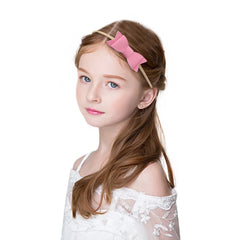 Set of 3 Metallic Bow Baby Headbands – Stylish & Comfortable