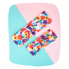 White Floral Mother & Daughter Hairband – Matching Set