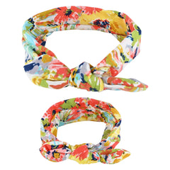 Yellow Floral Mother & Daughter Hairband – Matching Set