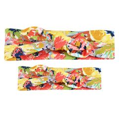 Yellow Floral Mother & Daughter Hairband – Matching Set