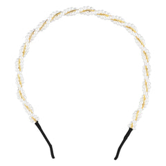 Twisted White Pearl Hairband