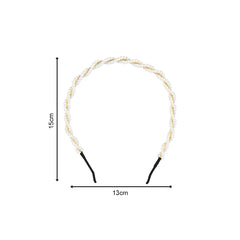 Twisted White Pearl Hairband