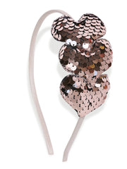Brown Triple Heart Hairband