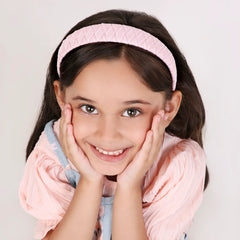 Light Pink Braided Ribbon Hairband