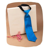Adjustable Satin Neck Tie for Boys – Royal Blue (Pre-Tied & Clip-On)