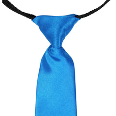 Adjustable Satin Neck Tie for Boys – Royal Blue (Pre-Tied & Clip-On)