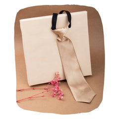 Adjustable Satin Neck Tie for Boys – Gold (Pre-Tied & Clip-On)