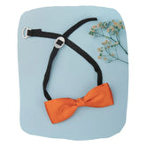Adjustable Satin Bow Tie for Boys – Orange (Pre-Tied & Clip-On)