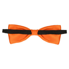 Adjustable Satin Bow Tie for Boys – Orange (Pre-Tied & Clip-On)