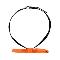 Adjustable Satin Bow Tie for Boys – Orange (Pre-Tied & Clip-On)