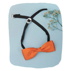 Adjustable Satin Bow Tie for Boys – Orange (Pre-Tied & Clip-On)