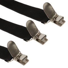 Adjustable Y-Back Suspenders for Boys – Black (Clip-On & Stretchable)