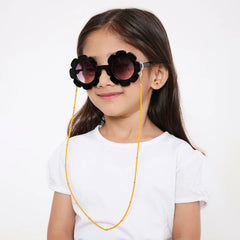 Orange Beaded 2-in-1 Mask & Sunglass Holder for Kids