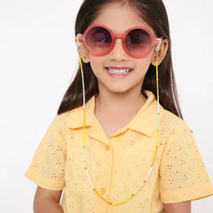 Multicolor Beaded 2-in-1 Mask & Sunglass Holder for Kids