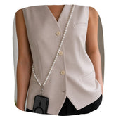 Arendelle Navratri Special White Pearl Phone Sling