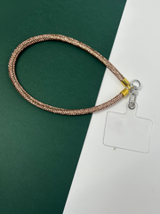Arendelle Rose Gold Rhinestone Phone Wristlet with Universal Holder | Chic Wrist Strap Accessory
